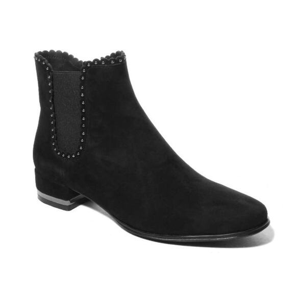 Vaneli Aska Chelsea Boot,  Gunmetal Nailheads, Western BLACK Bootie, Womens Sz 8 - Picture 2 of 12